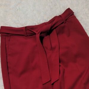 LOFT Red Curvy Ankle Pants Size 12p